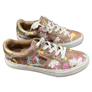 Guess Floral Logo Sneakers Size 9